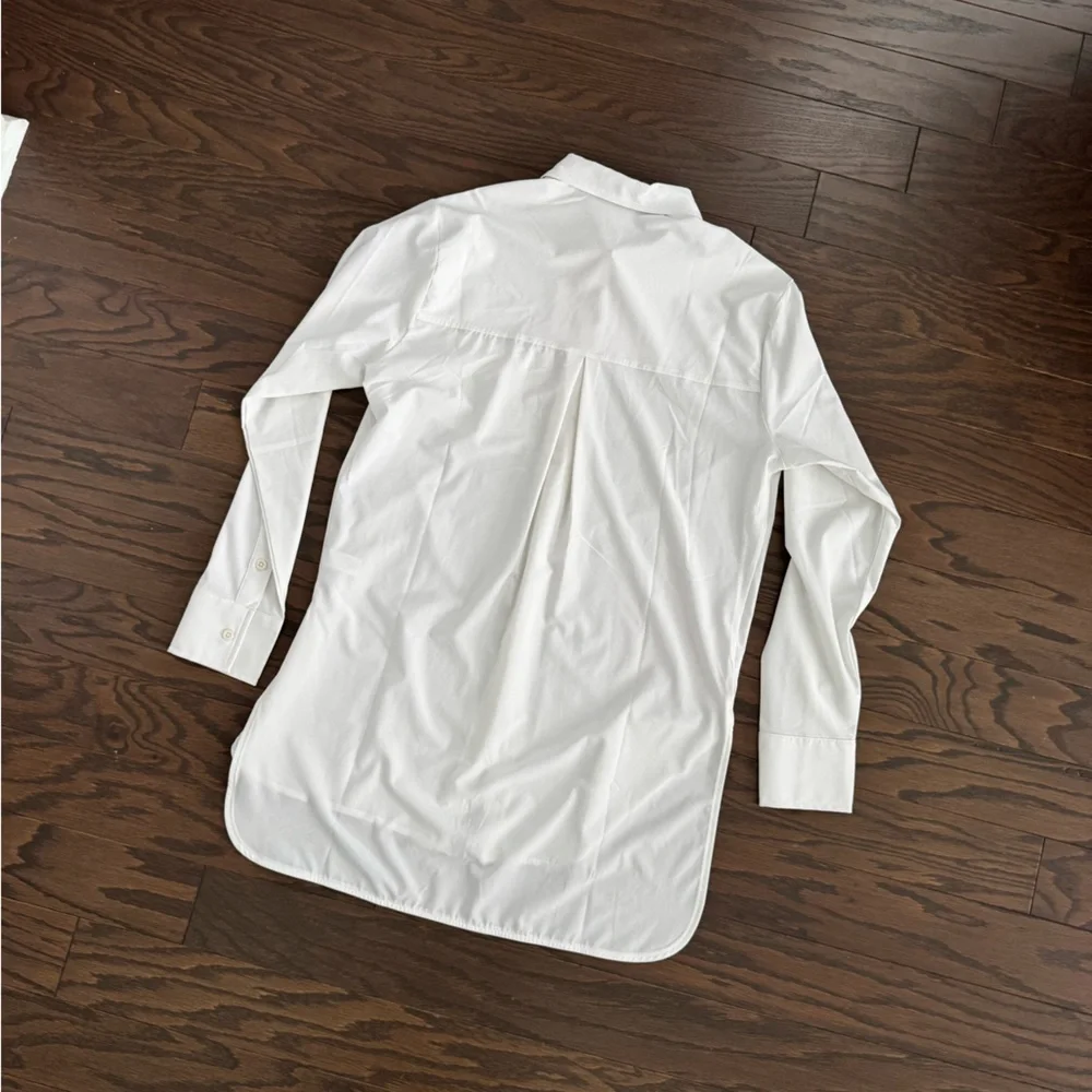 Peach brand White Hi-Low Button Down Shirt - Sz S - Picture 2 of 7